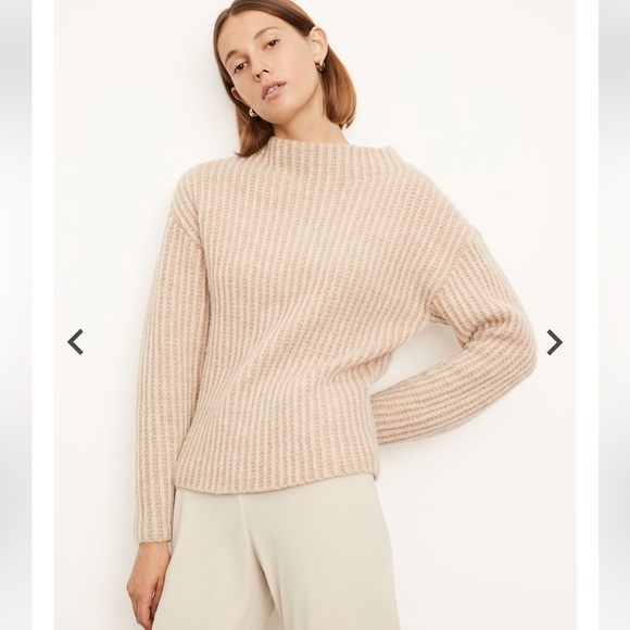 Vince Sweaters - NWT Vince Size Small Ribbed Funnel Neck Sweater Alpaca Wool Soft Thick $375